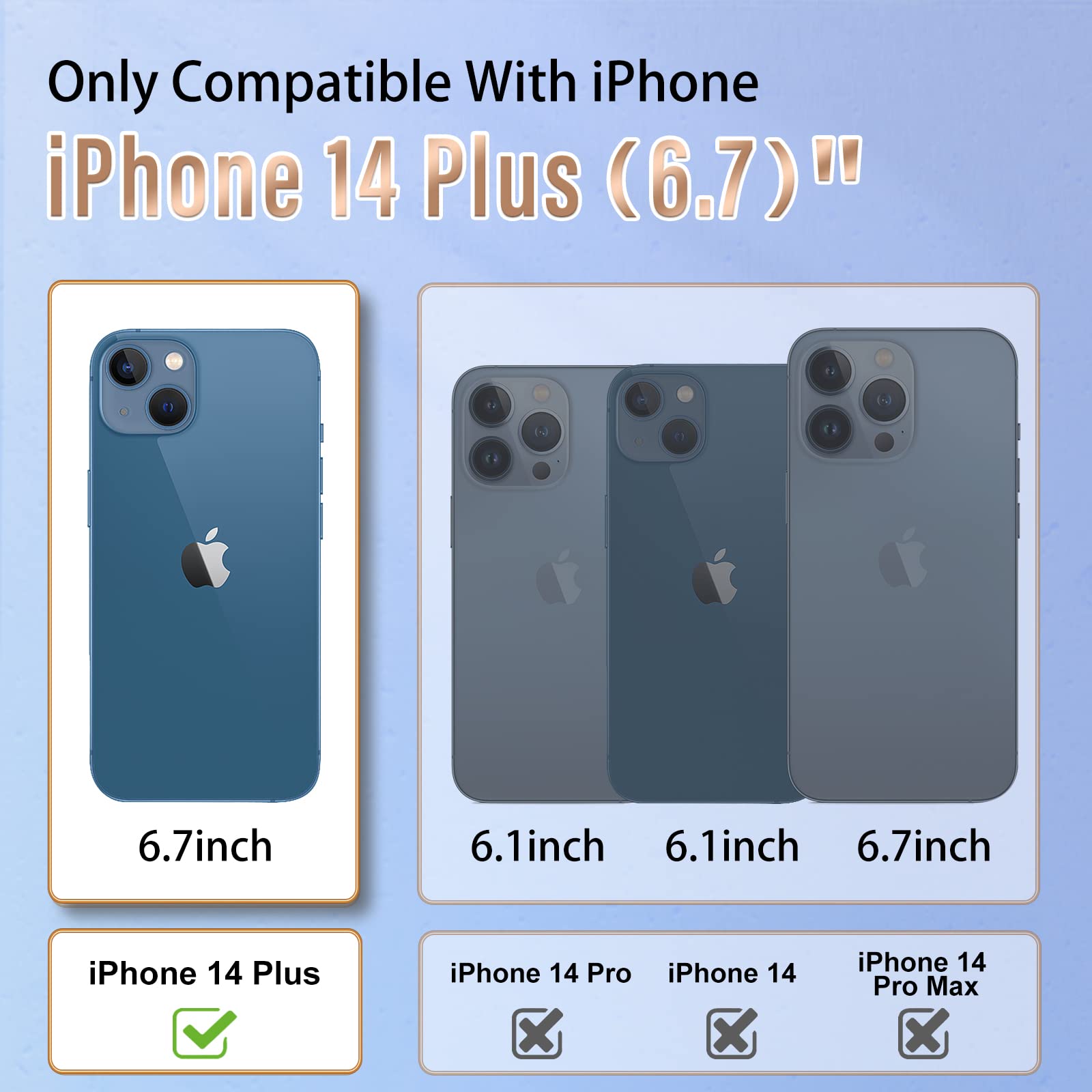 Amazon.com: Likiyami (2in1 for Apple iPhone 14 Plus Case Heart